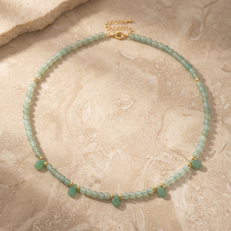 Green Aventurine Necklace "Reflection"