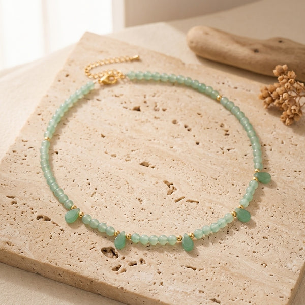 Green Aventurine Necklace "Reflection"