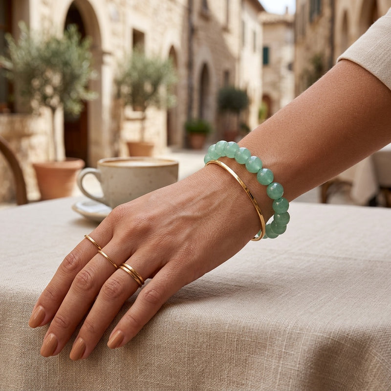 Green Aventurine Stone Bracelet "Element"