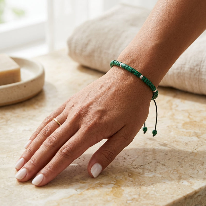 Malachite Stone Bracelet "Emperor"