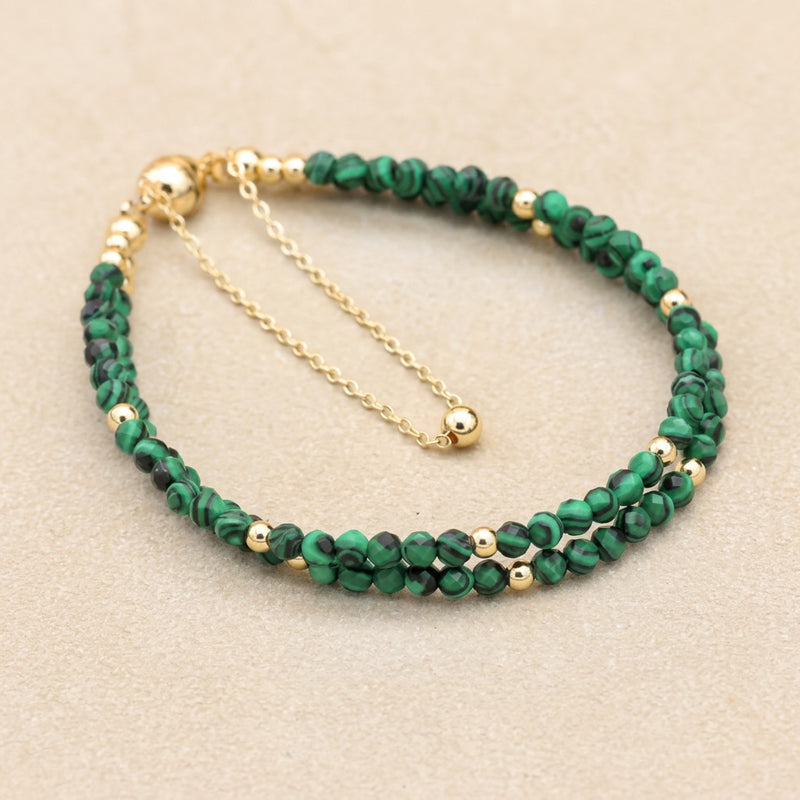 Malachite Stone Bracelet “Verdant Pulse”