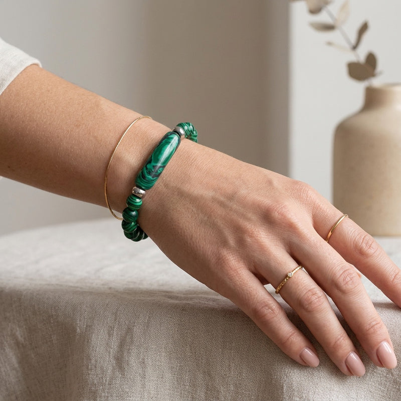 Malachite Stone Bracelet "Verdelis"