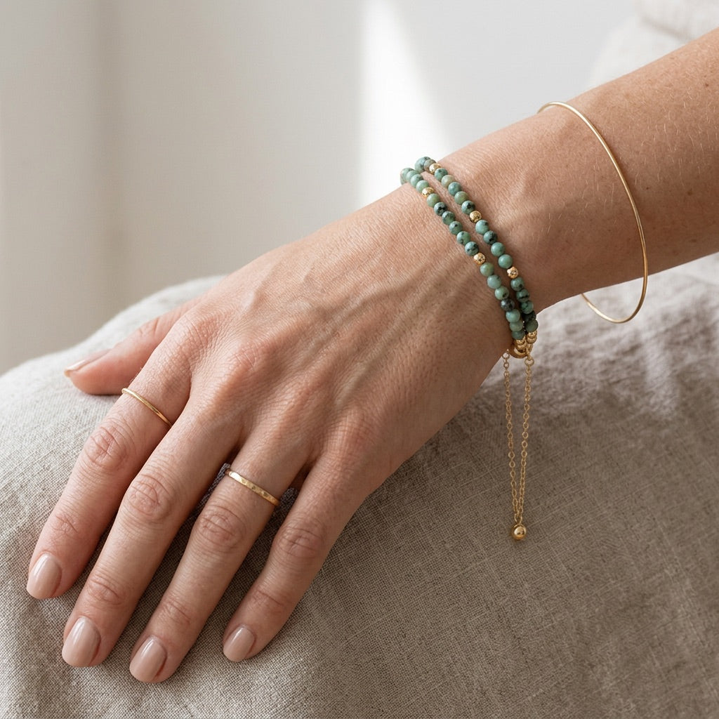 Green Onyx Bracelet "Verdant Aura"