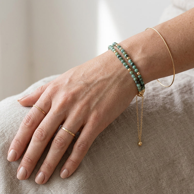 Green Onyx Bracelet "Verdant Aura"