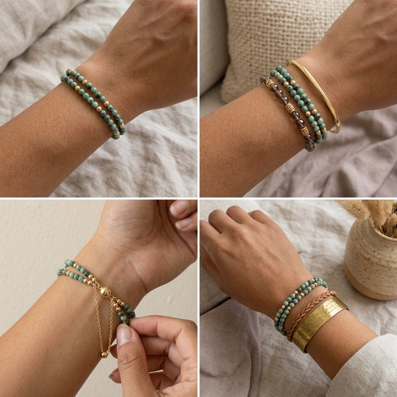 Green Onyx Bracelet "Verdant Aura"