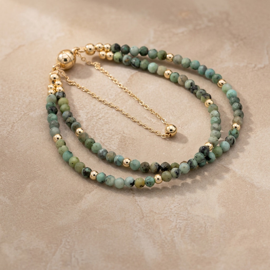 Green Onyx Bracelet "Verdant Aura"