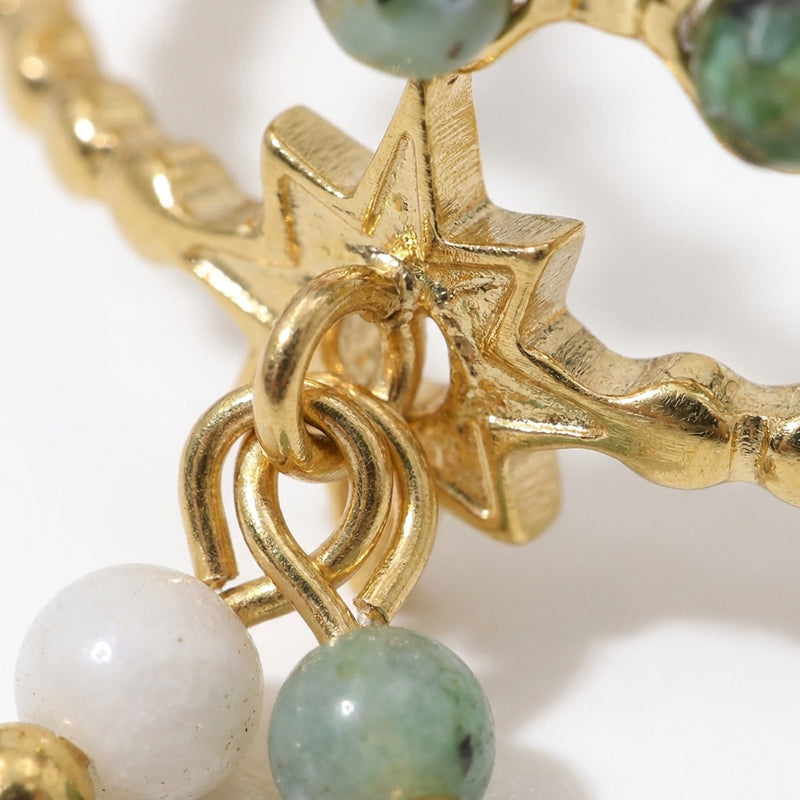 Green Onyx And Gold Ring "Luciole"