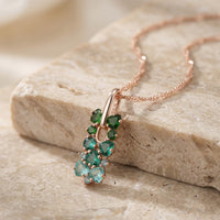 Green Onyx Necklace "Gradient"