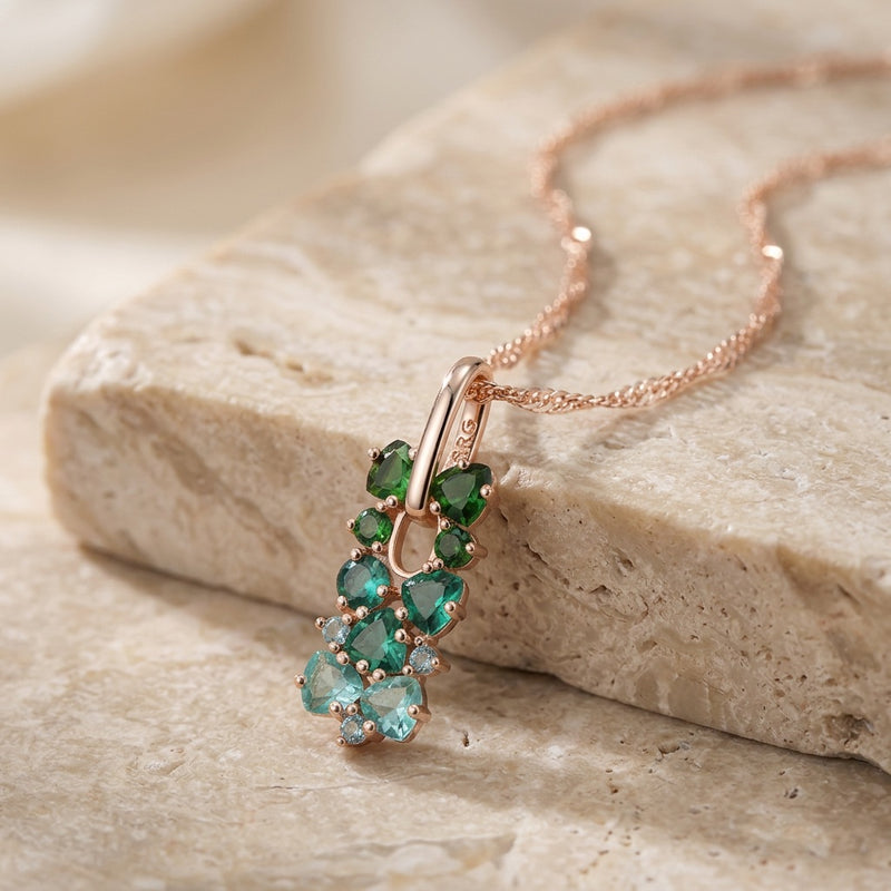 Green Onyx Necklace "Gradient"