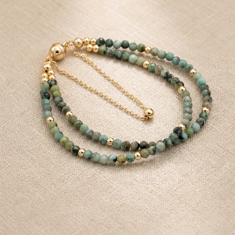 Green Onyx Bracelet "Verdant Aura"