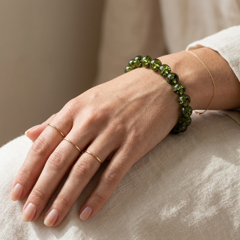Peridot Stone Bracelet "Verdi"
