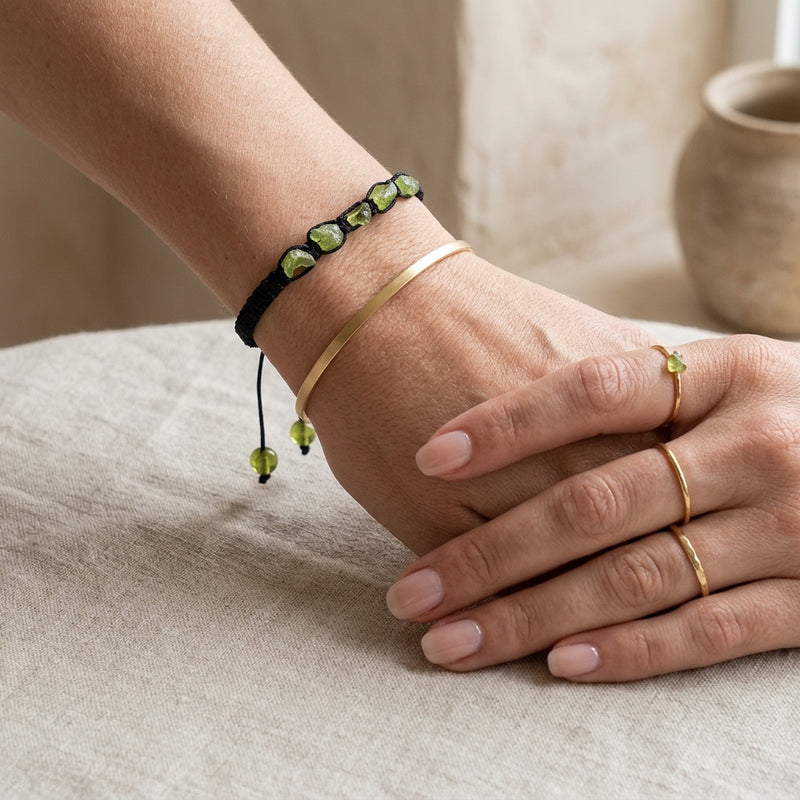 Peridot Stone Bracelet “Lagoon”