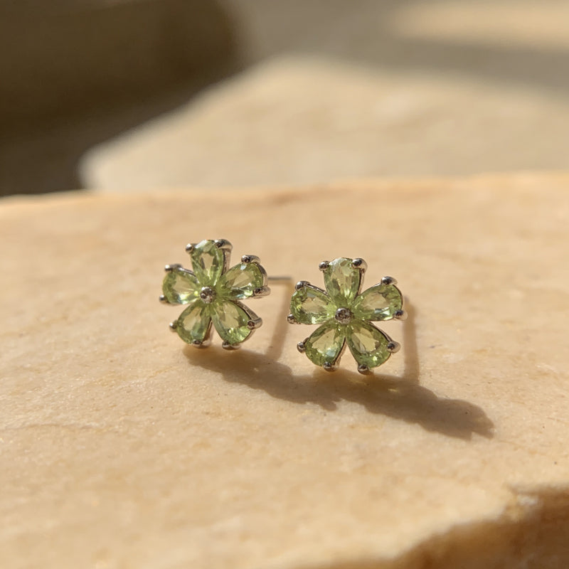 Green Peridot Earrings "Lucky"