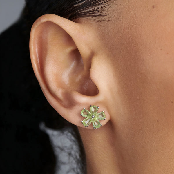 Green Peridot Earrings "Lucky"