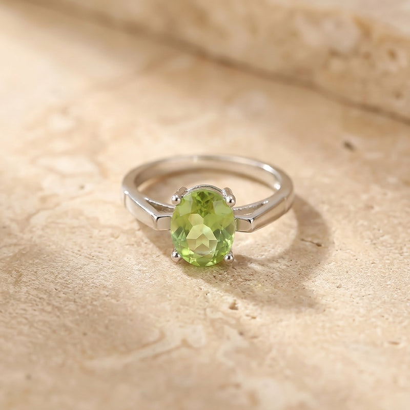 Peridot Ring silver "Cling"