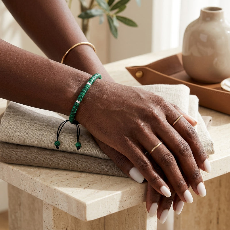 Malachite Stone Bracelet "Emperor"