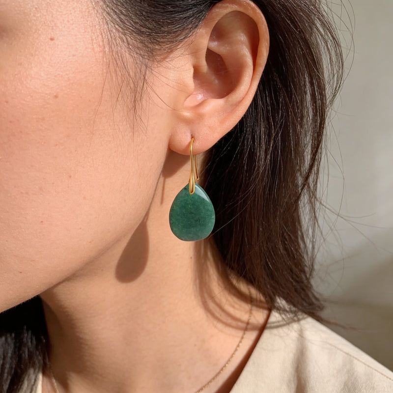 Aventurine Earrings "Zelyra"