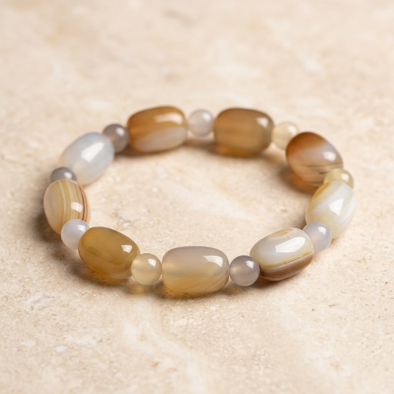 Grey Agate Bracelet "Elyra"