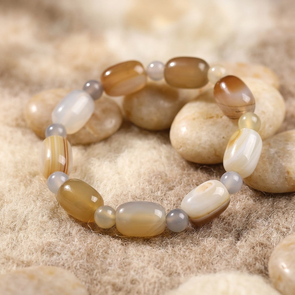 Grey Agate Bracelet "Elyra"