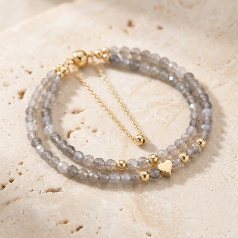 Labradorite Stone Bracelet “Moonveil Echo”