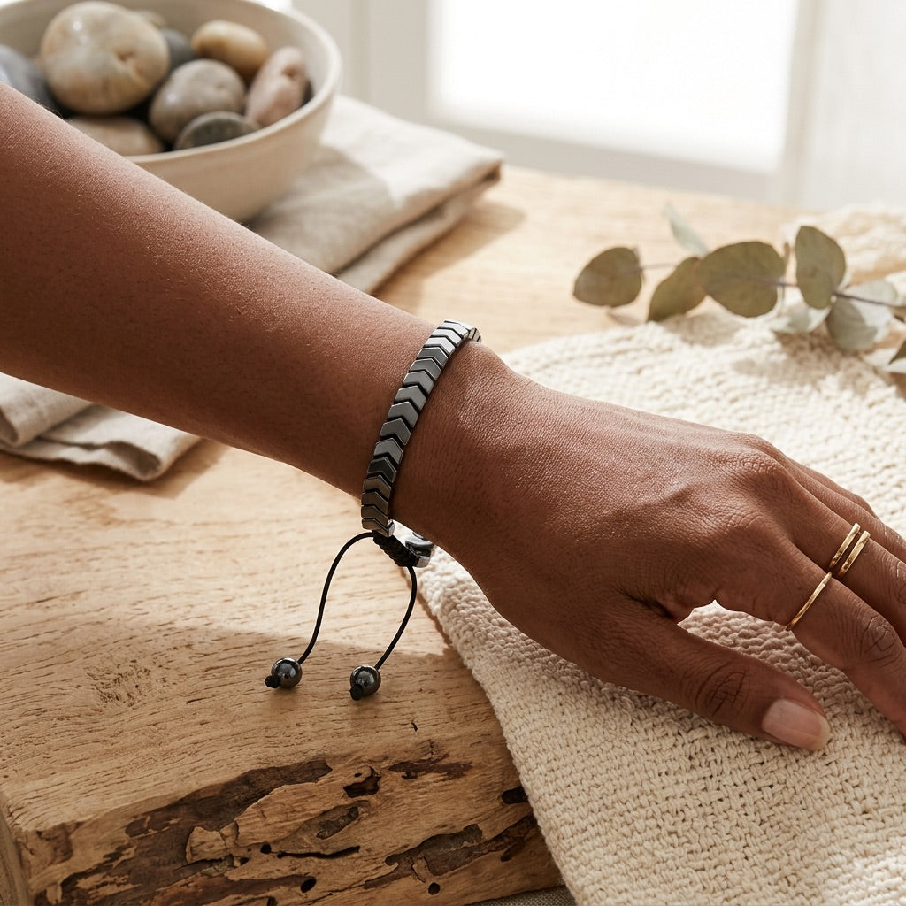 Hematite Stone Bracelet "Ferrox"