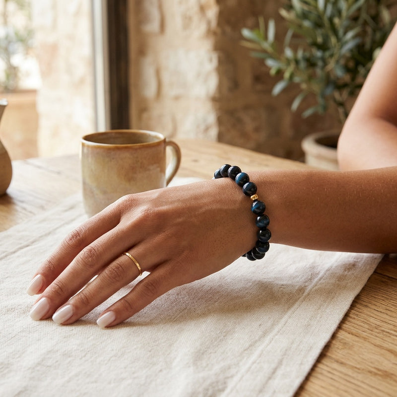 Blue Hawk Eye Bracelet “Kairo”