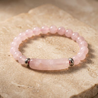 Rose Quartz Stone Bracelet "Elarose"