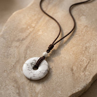 Howlite Stone Pendant "Orbit"