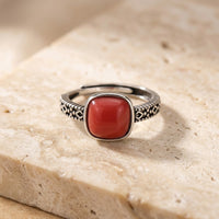 Jasper Stone Adjustable Ring "Iron Horizon"