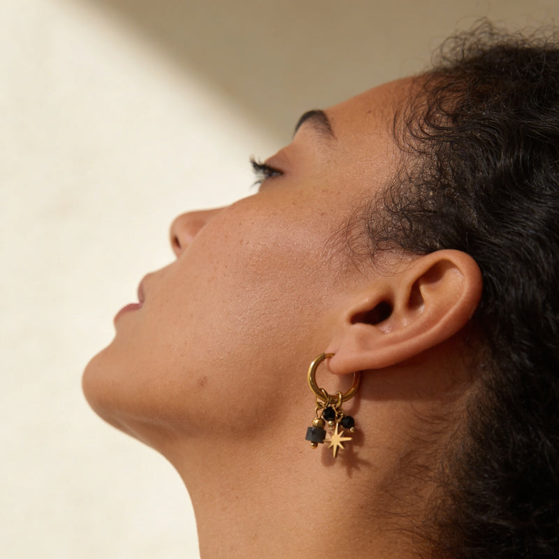 Labradorite Stone Earrings "Noctara"