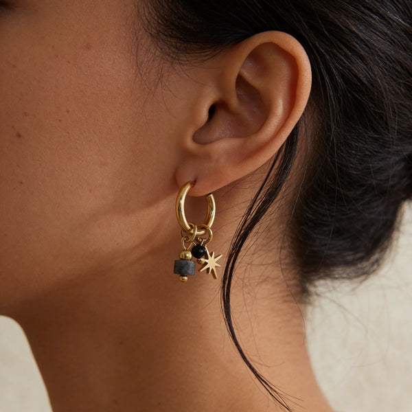 Labradorite Stone Earrings "Noctara"