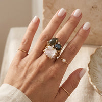 Labradorite Stone Ring "Diana"