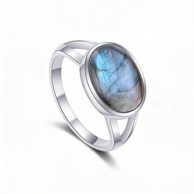 Labradorite Stone Ring “Northern Echo”