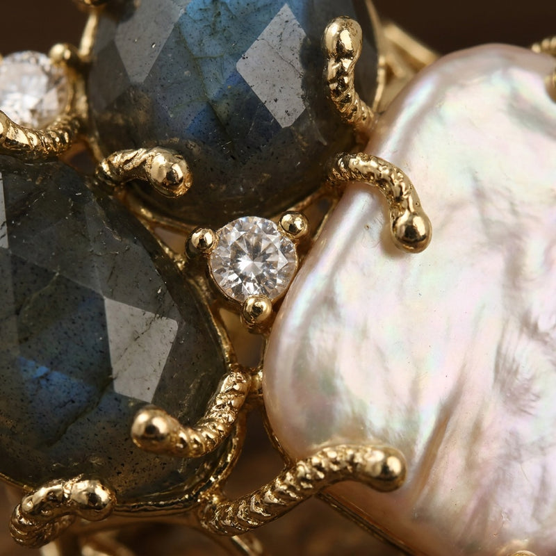 Labradorite Stone Ring "Diana"