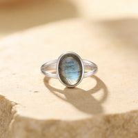Labradorite Stone Ring “Northern Echo”