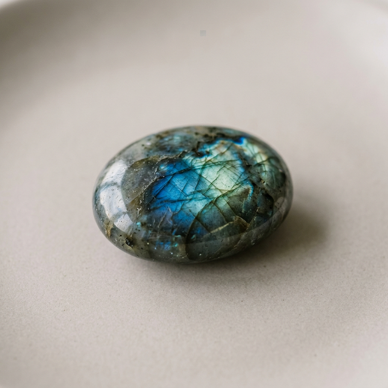 Labradorite Stone Ring "Moonveil Echo"