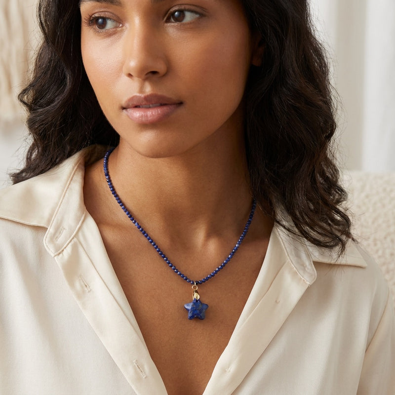 Lapis Lazuli Star Pendant "Stela"