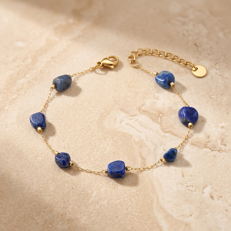 Lapis Lazuli Stone Bracelet "Celestine Aura"