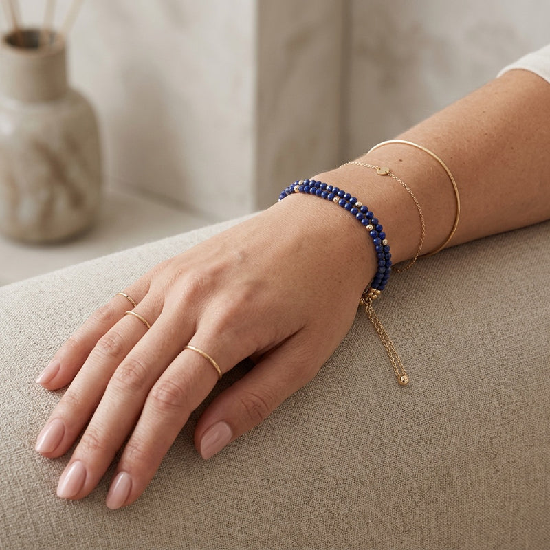 Lapis Lazuli Stone Bracelet "Rivera Noctis"