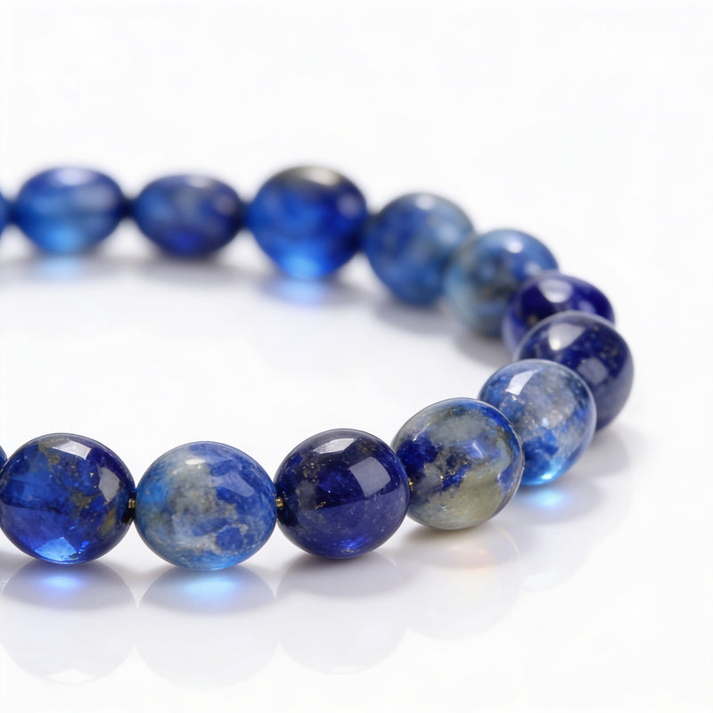 Lapis Lazuli Bead Bracelet "Midnight Insight"