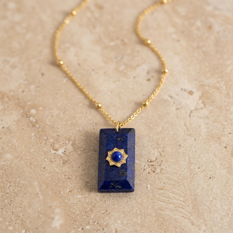 Lapis Lazuli Stone Necklace "Mobli"