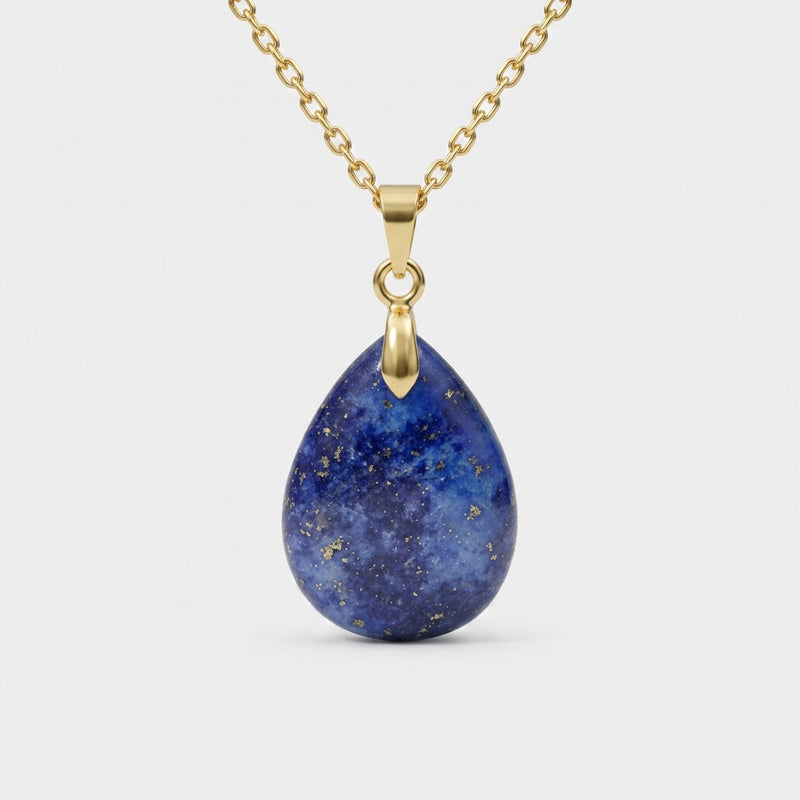 Lapis Lazuli Stone Necklace "Perle"