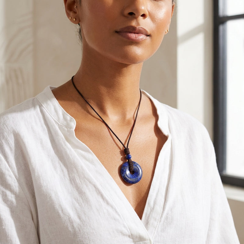 Lapis Lazuli Stone Pendant Orbit