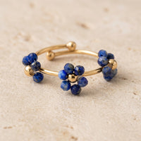 Lapis Lazuli Ring "Flower" adjustable