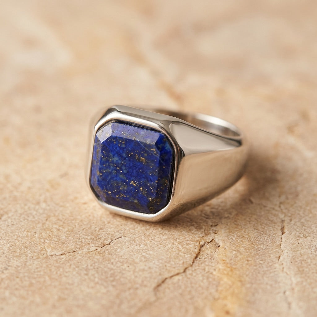 Silver Ring Lapis Lazuli "Orion Crest"