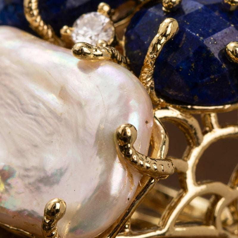 Lapis Lazuli Stone Ring "Diana"