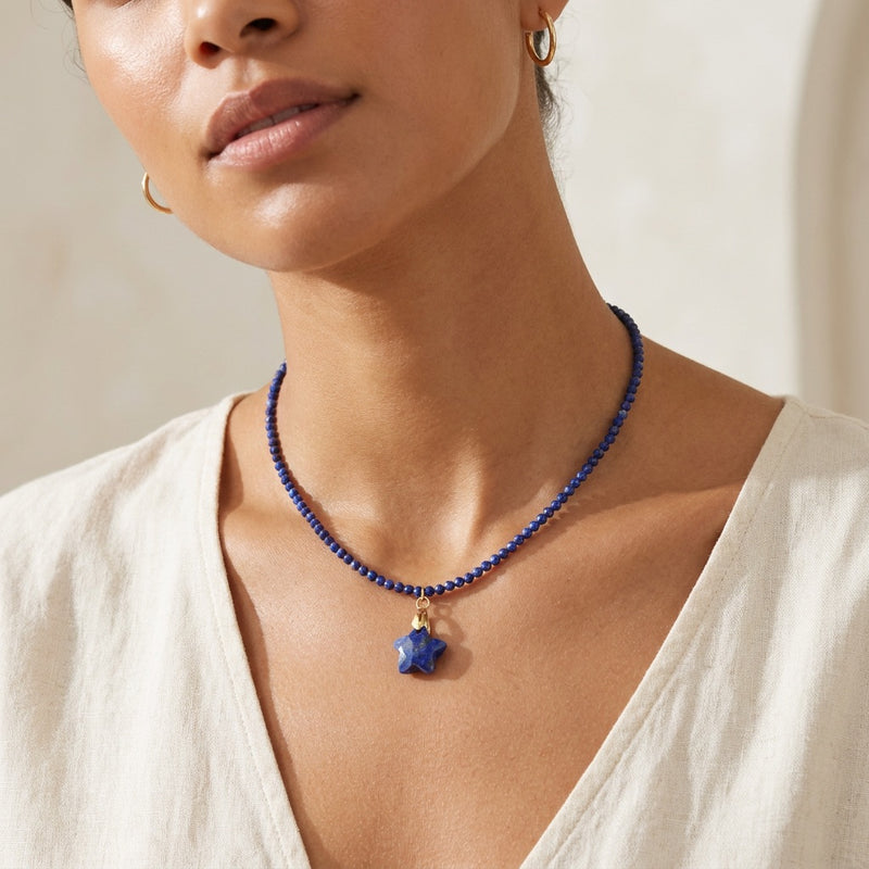 Lapis Lazuli Star Pendant "Stela"