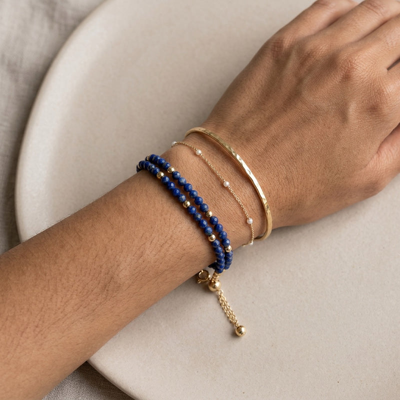 Lapis Lazuli Stone Bracelet "Rivera Noctis"