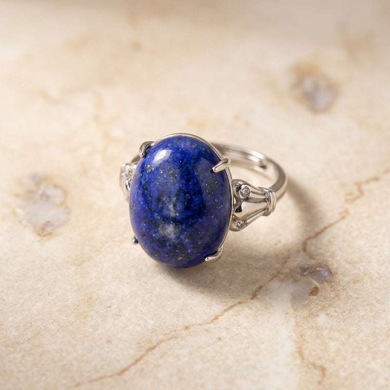 Lapis Lazuli Stone Adjustable Ring "Astralis"