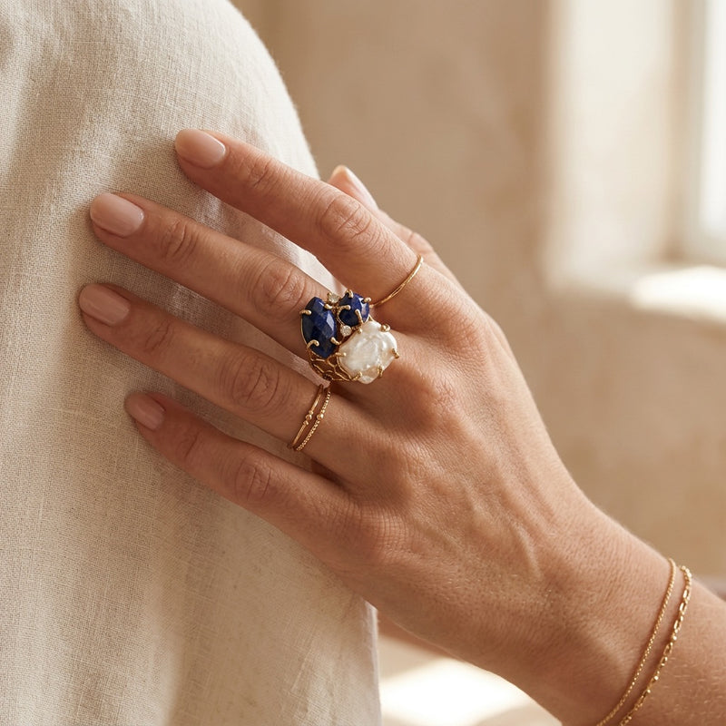 Lapis Lazuli Stone Ring "Diana"